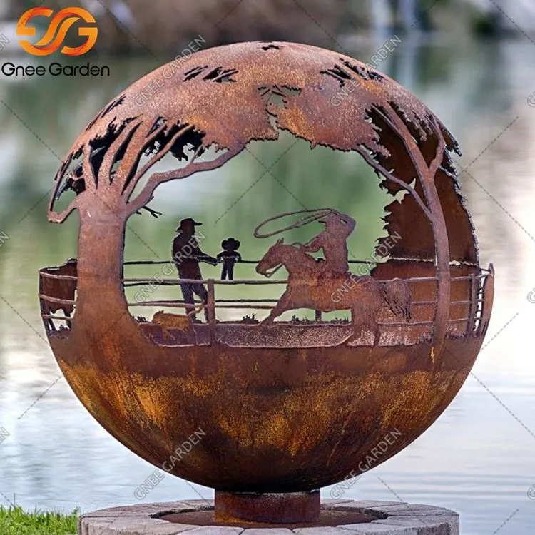 Кортен Корова Хлопчик Вогонь Куля