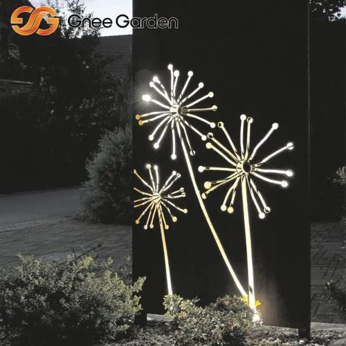 Екран конфіденційності на відкритому повітрі Corten Steel з візерунком кульбаби