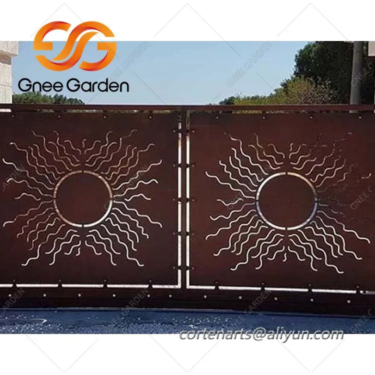 Металеві садові ворота Corten Steel