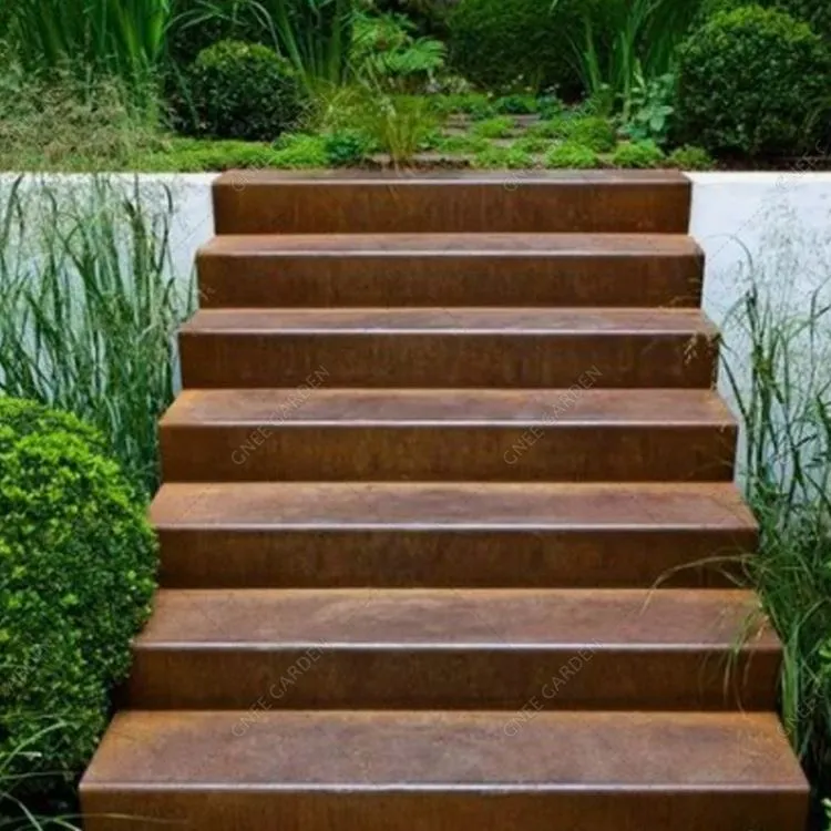Ландшафтні сходи з кортенової сталі