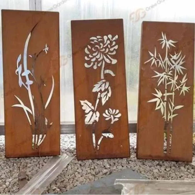 Garden Corten Steel Privacy Screen