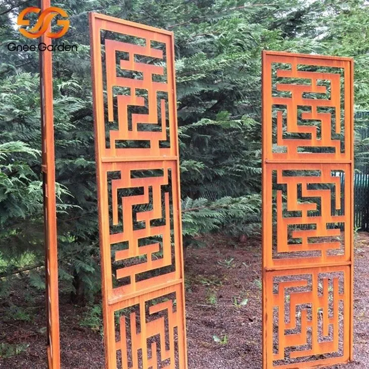 laser cut Room Dividers corten steel screen