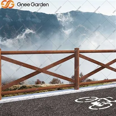 Сучасне озеленення з кортенською сталевою огорожею