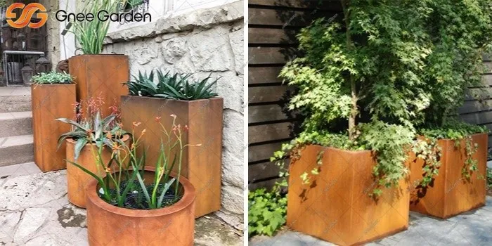 Corten modern outdoor planters Corten modern outdoor planters
