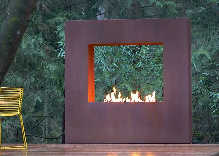 Зовнішній обігрівач Corten Steel Fireplace