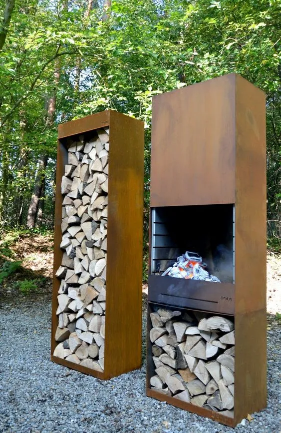 Сільський вуличний обігрівач Corten Steel Fireplace