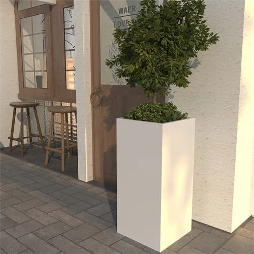 Декоративне біле довге кашпо